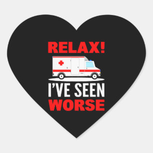 Emergency Medical Services Ambulance Driver Heart Sticker