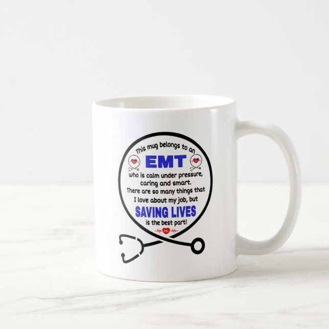  Emergency Medical Technician Gift. EMT Gift Coffee Mug (Right)