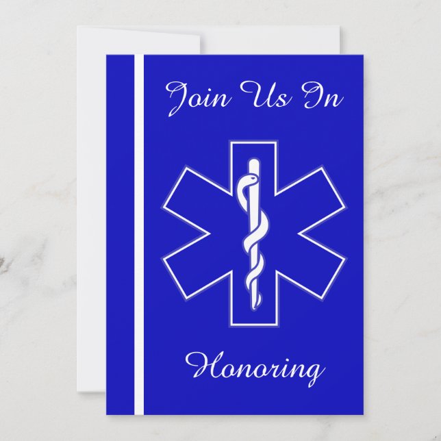 Emergency Medical Technician Retirement Invitation (Front)