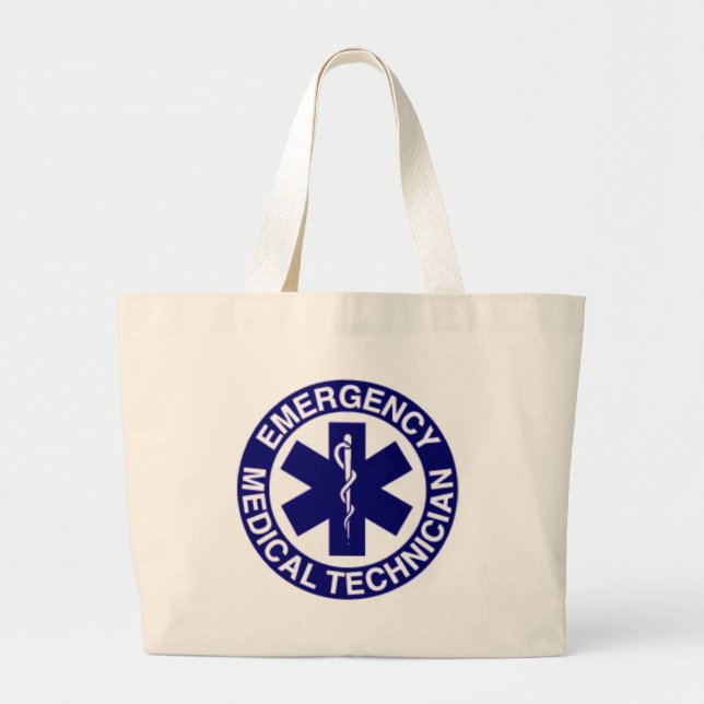EMERGENCY MEDICAL TECHNICIANS EMT LARGE TOTE BAG (Front)