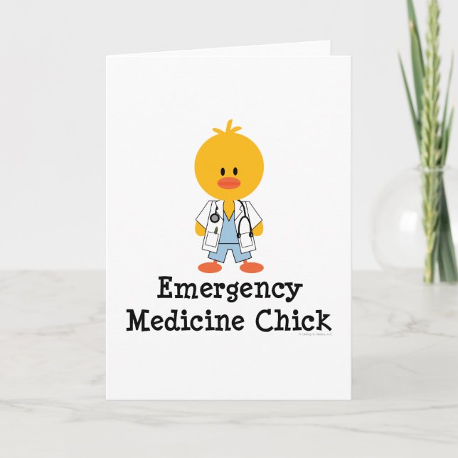Emergency Medicine Chick Greeting Card (Front)