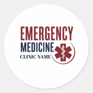 Emergency Medicine Healthcare Classic Round Sticker
