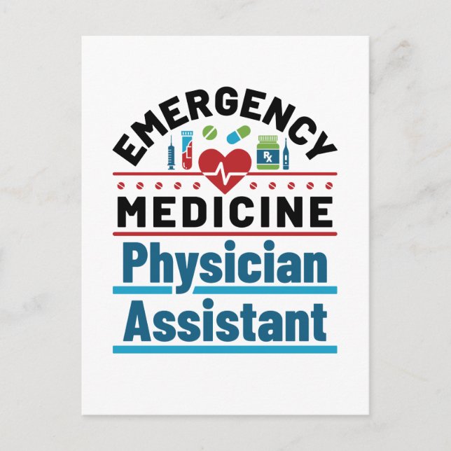 Emergency Medicine Physician Assistant Postcard (Front)