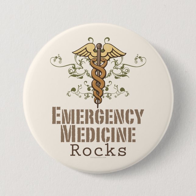 Emergency Medicine Rocks Button (Front)