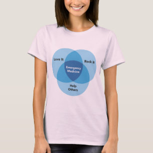 Emergency Medicine T-shirt: Blue Venn Diagram T-Shirt