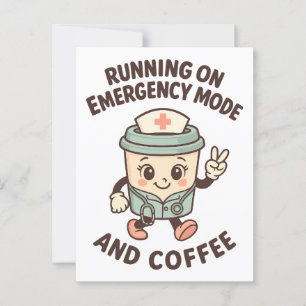 Emergency Mode Active – Fuelled by Coffee Postcard