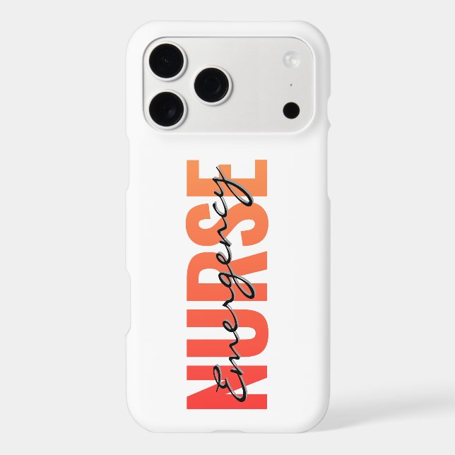 Emergency Nurse Bold Typography Design (Back)