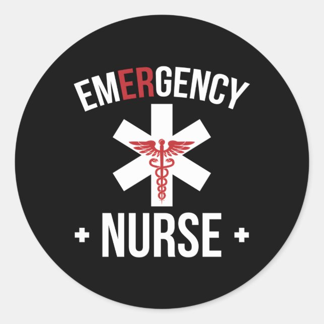 Emergency Nurse Emergency Room Nurse Er Nurse Classic Round Sticker (Front)