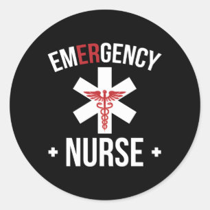Emergency Nurse Emergency Room Nurse Er Nurse Classic Round Sticker