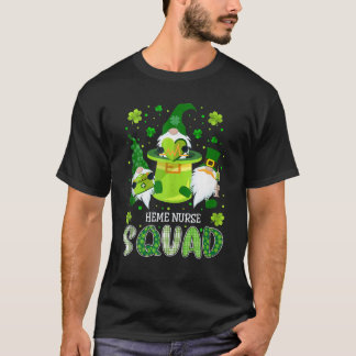 Emergency Nurse Squad Nursing St Patrick Day Gnome T-Shirt