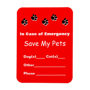 Emergency Pet Rescue Magnet