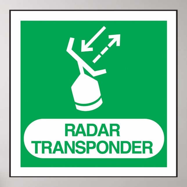 Emergency Radar Transponder Safety Sign (Front)