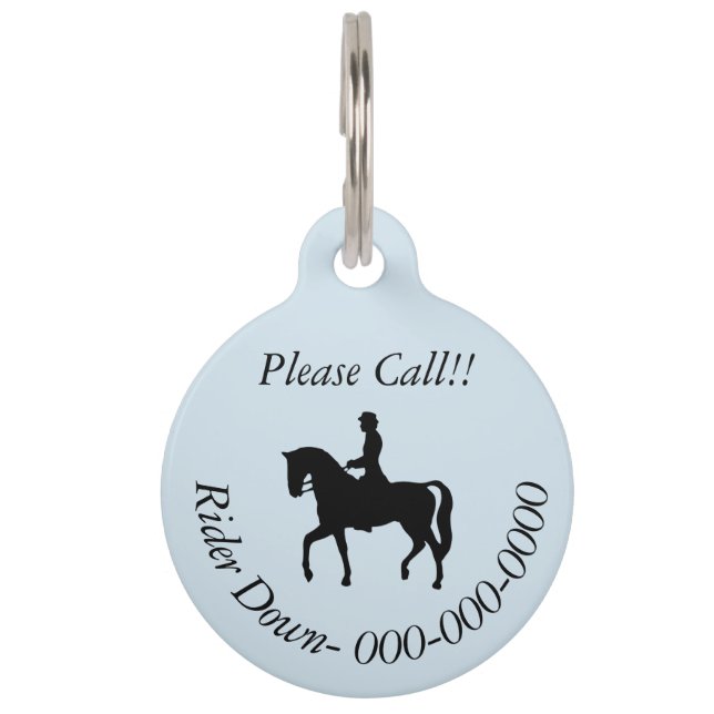 Emergency Rider Down Pet Tag (Front)