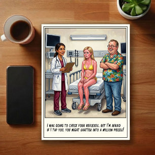 Emergency Room Adventures Cartoon Postcard