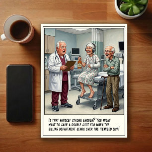Emergency Room Adventures Cartoon Postcard