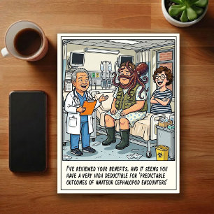 Emergency Room Adventures Cartoon Postcard