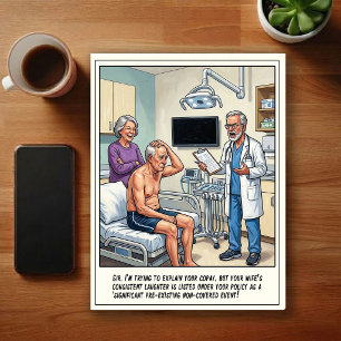 Emergency Room Adventures Cartoon Postcard
