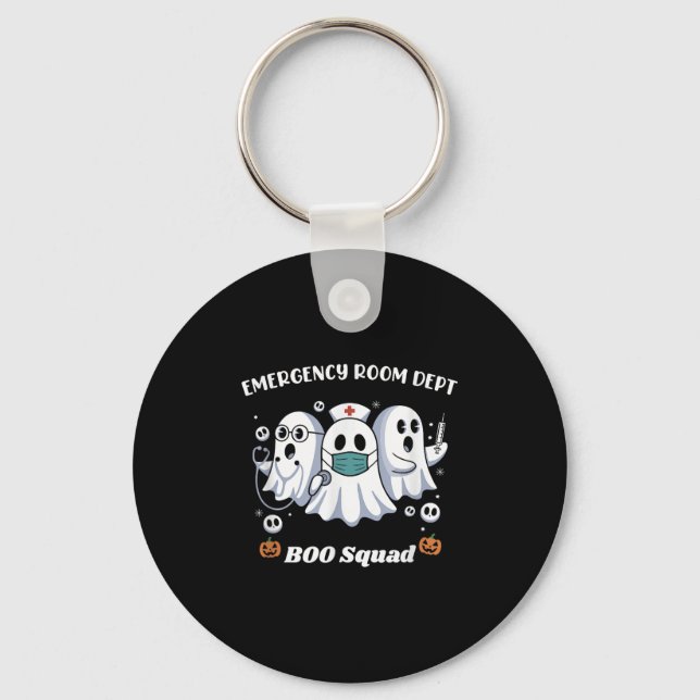 Emergency Room Department Er Dept Halloween Crew B Key Ring (Front)
