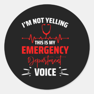 Emergency Room Er Nurse Emergency Dept Classic Round Sticker