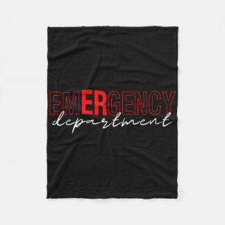 Emergency Room Er Rn Nurse Department Healthcare N Fleece Blanket