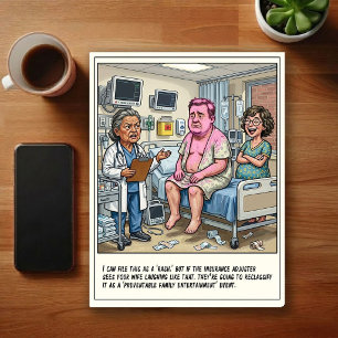 Emergency Room Gender Reveal Cartoon Postcard