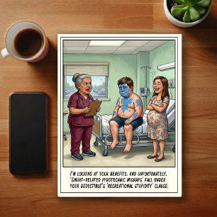 Emergency Room Gender Reveal Cartoon Postcard