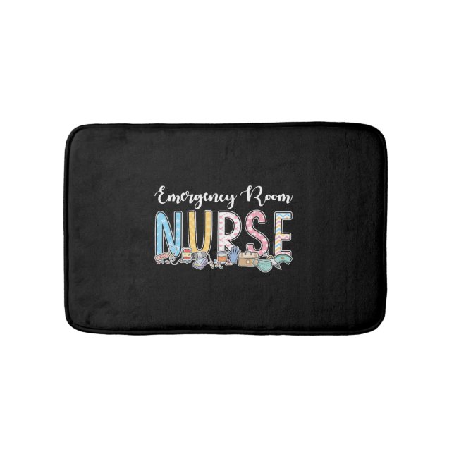 Emergency Room Nurse Gift Idea Bath Mat (Front)