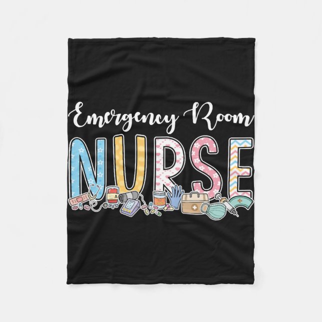 Emergency Room Nurse Gift Idea Fleece Blanket (Front)