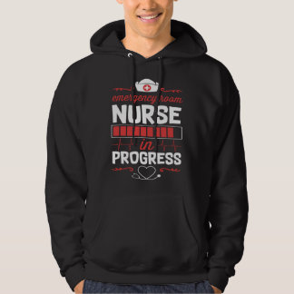 Emergency Room Nurse In Progress Nursing School St Hoodie
