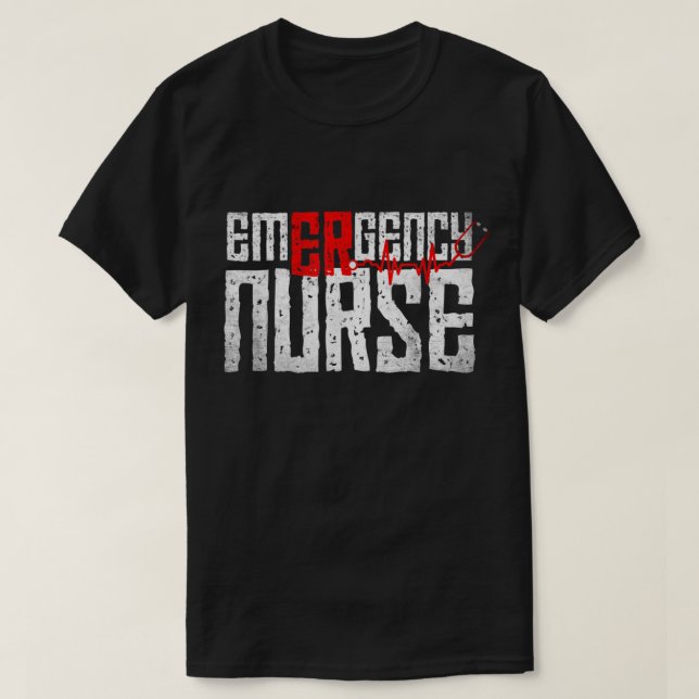 Emergency Room Nurse Shirt, Registered Nurse RN LP T-Shirt (Design Front)