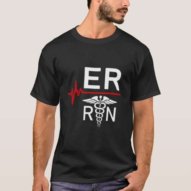 Emergency Room Registered Nurse Er Hebeat T-Shirt (Front)