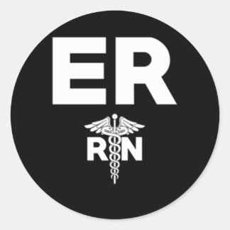 Emergency Room Registered Nurse Hospital Rn Staff Classic Round Sticker