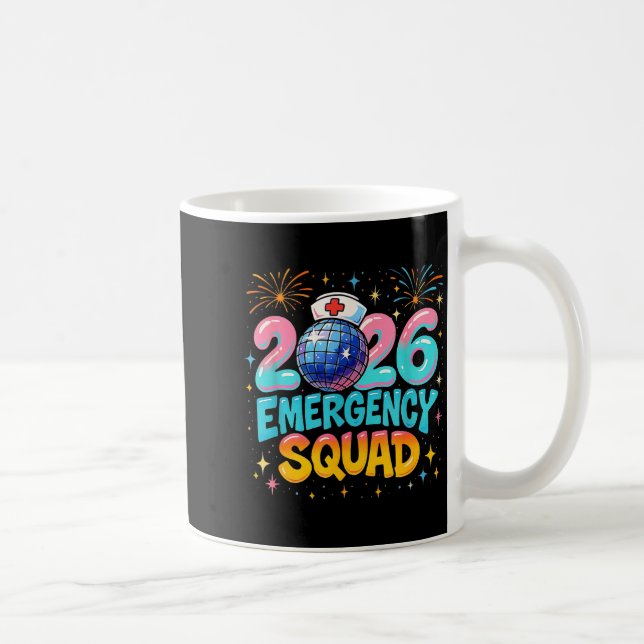 Emergency Squad New Year 2026 Medical Crew Nurse E Coffee Mug (Right)
