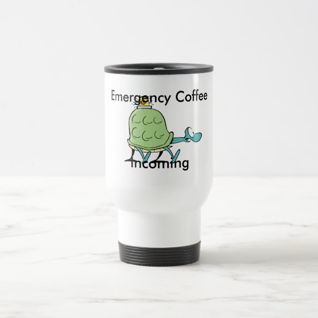 Emergency Swamp Turtle Coffee Cartoon Travel Mug (Center)
