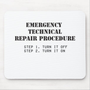 Emergency Technical Repair Procedure Mouse Mat