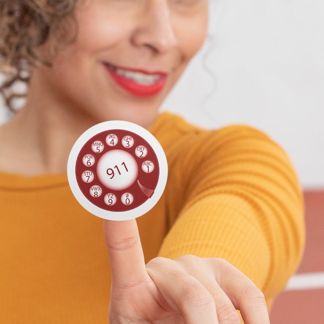 Emergency Telephone Classic Round Sticker (Creator Uploaded)