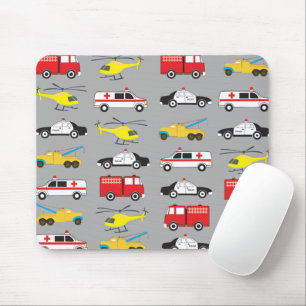 Emergency Vehicles Transportation Mouse Mat