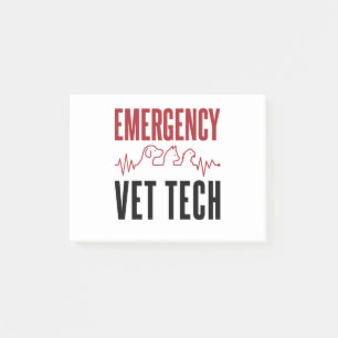 Emergency Vet Tech Critical Care Veterinary Post-it Notes