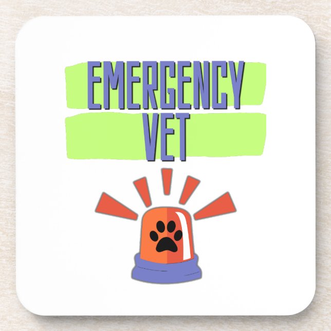 Emergency Vet – Veterinary Emergency Design Coaster (Front)