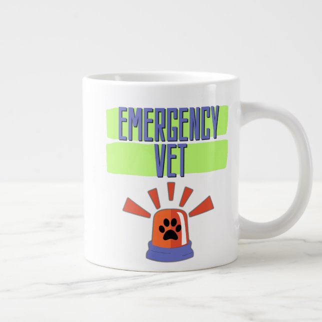 Emergency Vet – Veterinary Emergency Design Large Coffee Mug (Right)