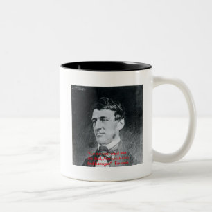 Emerson "Creed The Deed" Wisdom Quote Gifts Two-Tone Coffee Mug