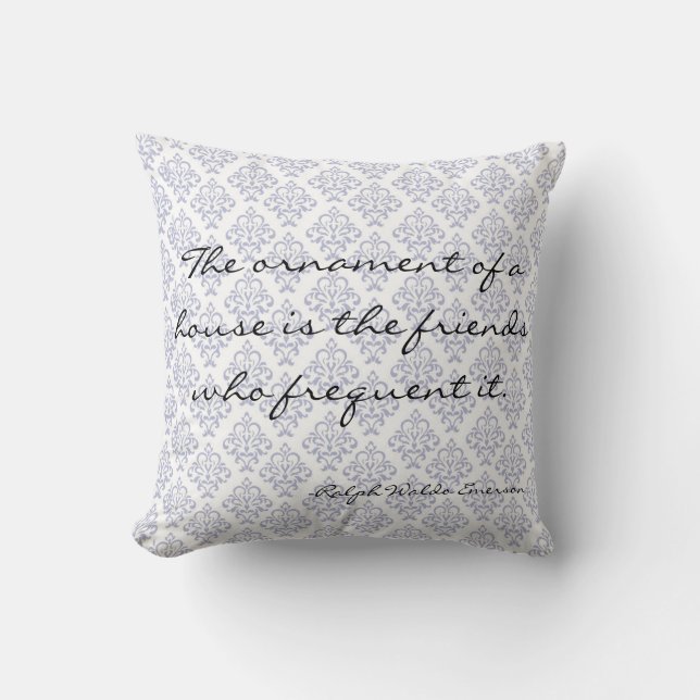 Emerson Home Literary Decorative Quote Pillow (Front)