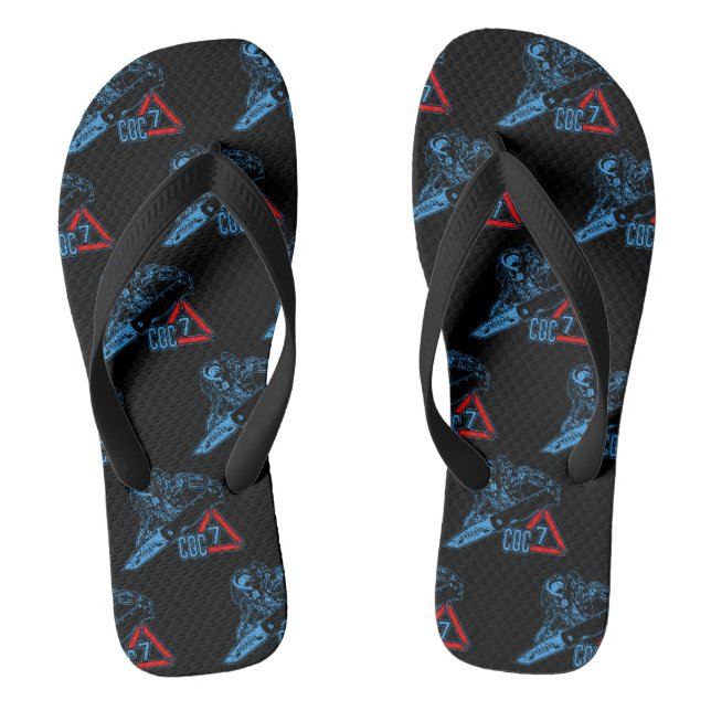 Emerson Knives CQC-7 Predator Blue Flip Flops (Footbed)