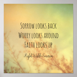 Emerson literary inspirational quote nature art poster