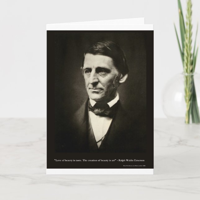 Emerson Love Of Beauty Is Taste Love Quote Gifts Card (Front)
