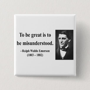 Emerson Quote 11b 15 Cm Square Badge