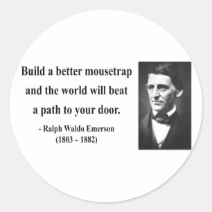 Emerson Quote 15b Classic Round Sticker