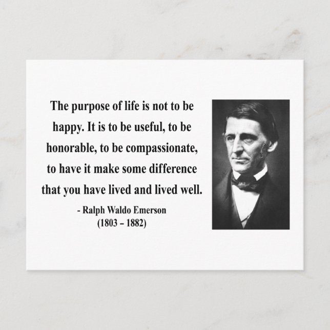 Emerson Quote 5b Postcard (Front)