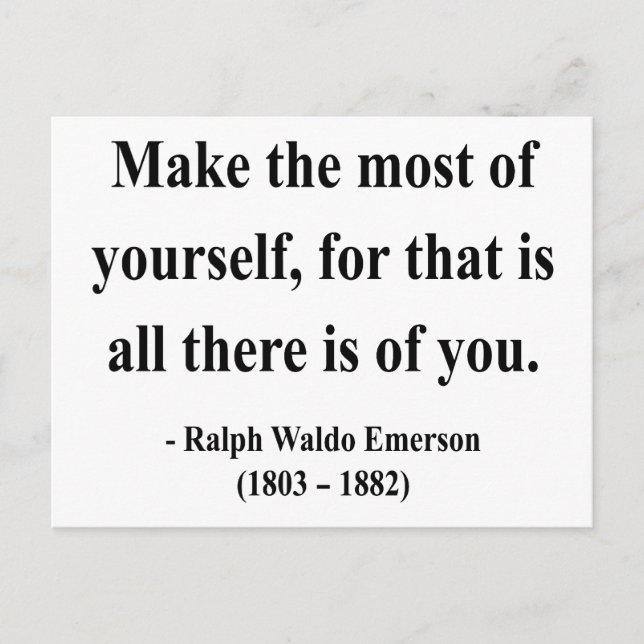 Emerson Quote 6a Postcard (Front)