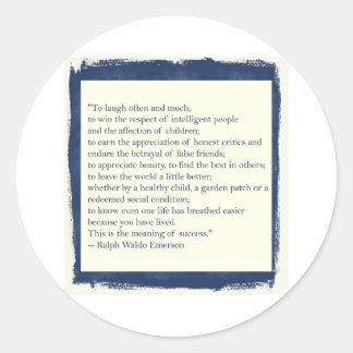Emerson Quote Classic Round Sticker